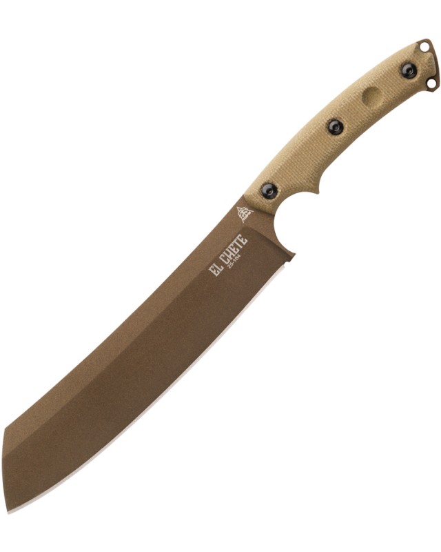 TOPS El Chete Mini Fixed Blade  1095 Steel Green Micarta Handle