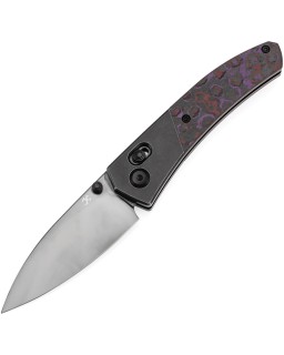 Kansept Dako Folding Knife  CMP S35VN Steel Purple Titanium FAT Carbon Handle