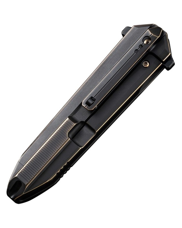 We Knife Diatomic Symmetrical Framelock 220321 CPM-20CV Premium Steel Bronze Titanium Handle Swiss Legal We Knife Diatomic Symmetrical Framelock 220321 CPM-20CV Premium Steel Bronze Titanium Handle Swiss Legal