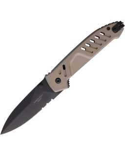 Extrema Ratio MF1 EVO D Linerlock 0233BLKTM Serrated N690 Steel Gray Aluminium Handle