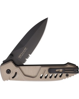 Extrema Ratio MF1 EVO D Linerlock 0233BLKTM Serrated N690 Steel Gray Aluminium Handle