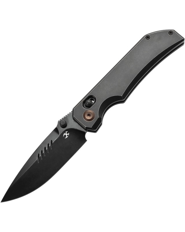 Kansept Eaglestrike Crossbar Folding Knife  S35VN Steel   Titanium Handle