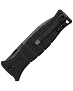 Kershaw XCOM military folding knife 8Cr13MoV stainless steel black finish blade black nylon handle swiss legal blade