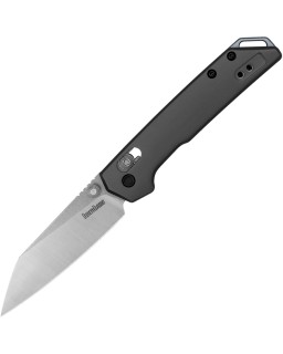 Kershaw Mini Iridium Reverse Tanto Folding Knife 2051R D2 Steel Gray Aluminium Handle