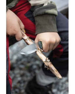 Casström No 8 Swedish Forest Knife 12807 14C28N Steel Green Micarta Handle