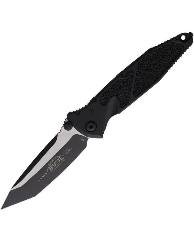 Microtech Socom Elite Tanto T\E Linerlock M390 steel Two Tone finish blade black aluminium handle
