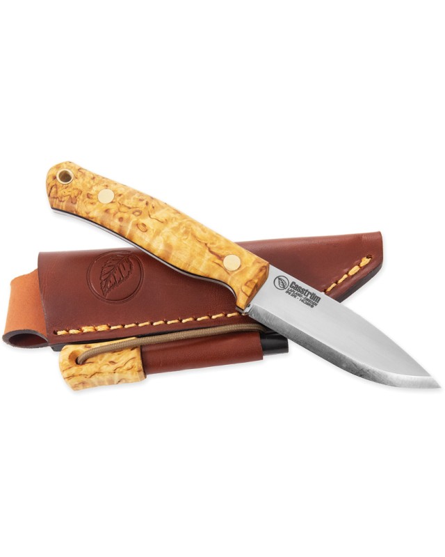 Casström No 8  Swedish Forest Knife Fixed Blade and Firesteel 12828 14C28N Steel Curly Birch Handle Casström No 8  Swedish Forest Knife Fixed Blade and Firesteel 12828 14C28N Steel Curly Birch Handle