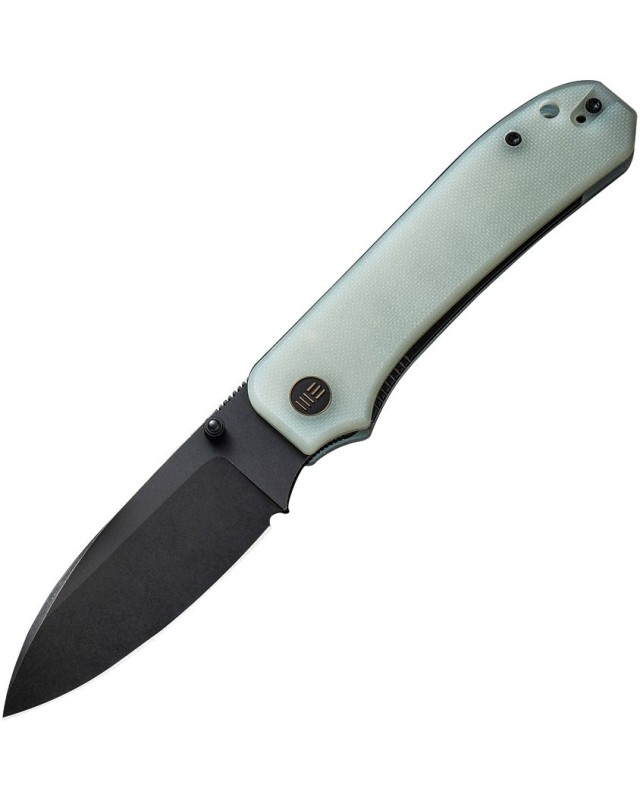 WE Knife Co Big Banter Linerlock CPM-20CV premium steel blackwash finish blade Jade G10 Handle