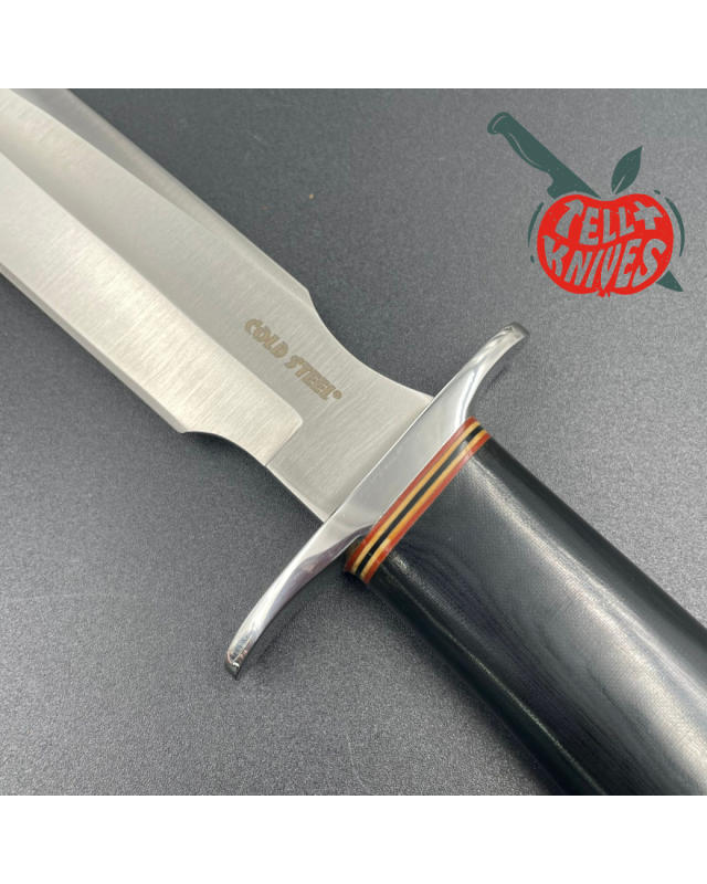 Cold Steel R1 Military Classic 400 Series Stainless Taiwan AUS-8A steel black micarta handle brown leather sheath Cold Steel R1 Military Classic 400 Series Stainless Taiwan AUS-8A steel black micarta handle brown leather sheath