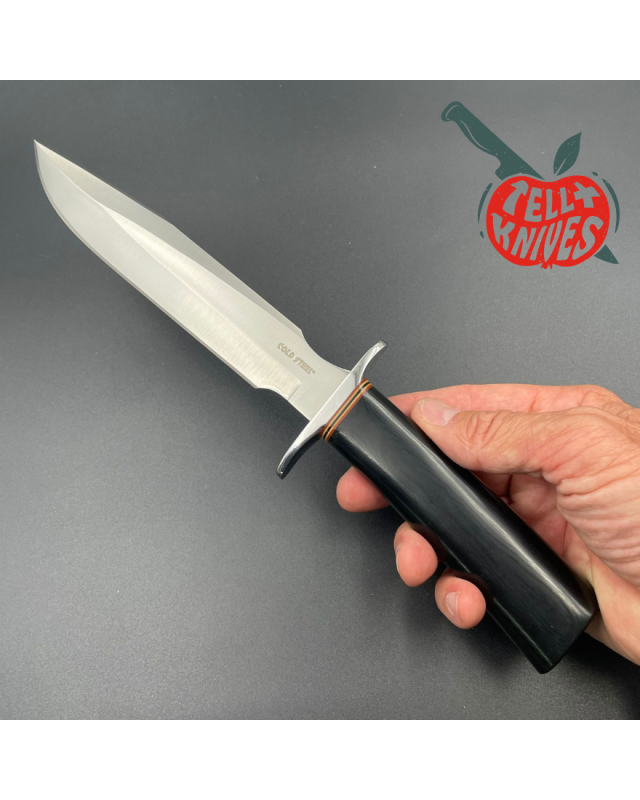Cold Steel R1 Military Classic 400 Series Stainless Taiwan AUS-8A steel black micarta handle brown leather sheath Cold Steel R1 Military Classic 400 Series Stainless Taiwan AUS-8A steel black micarta handle brown leather sheath