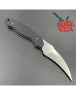 AL MAR KNIVES Back up 2 SEKI Japan full tang VG-10 steel black micarta handle black leather sheath