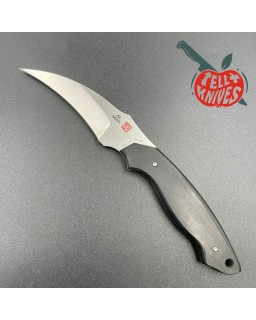 AL MAR KNIVES Back up 2 SEKI Japan full tang VG-10 steel black micarta handle black leather sheath