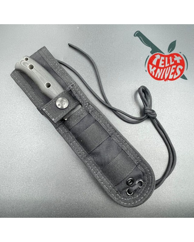 AL MAR KNIVES Mini Operator SRO SEKI Japan full tang VG-10 steel black micarta handle black cordura sheath AL MAR KNIVES Mini Operator SRO SEKI Japan full tang VG-10 steel black micarta handle black cordura sheath
