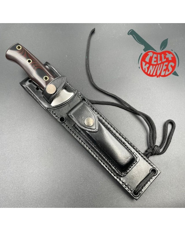 AL MAR KNIVES AMK SERE 3004 small Fighting Knife full tang AUS-6A steel micarta handle black leather sheath Special Forc AL MAR KNIVES AMK SERE 3004 small Fighting Knife full tang AUS-6A steel micarta handle black leather sheath Special Forc