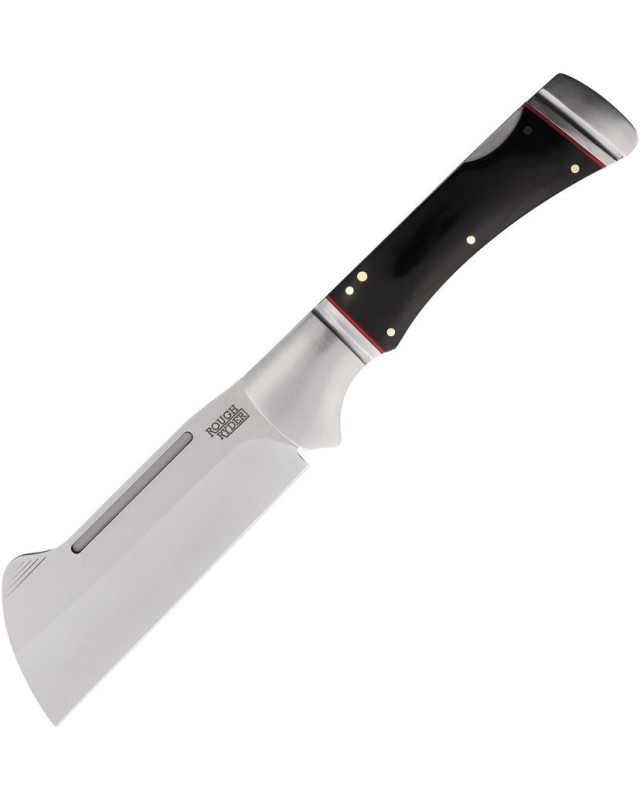 Rough Rider Camp Side Cleaver Lockback stainless steel black micarta handle
