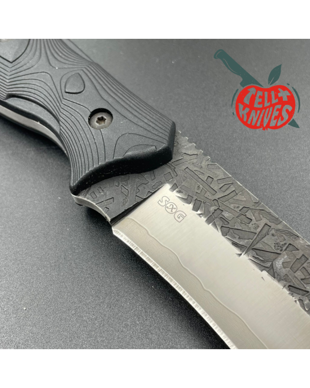 SOG FORGE VG-10 SAN MAI SEKI Japan full tang black leather sheath