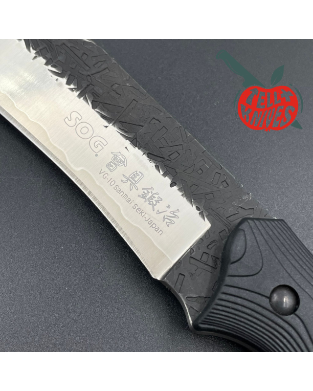 SOG FORGE VG-10 SAN MAI SEKI Japan full tang black leather sheath