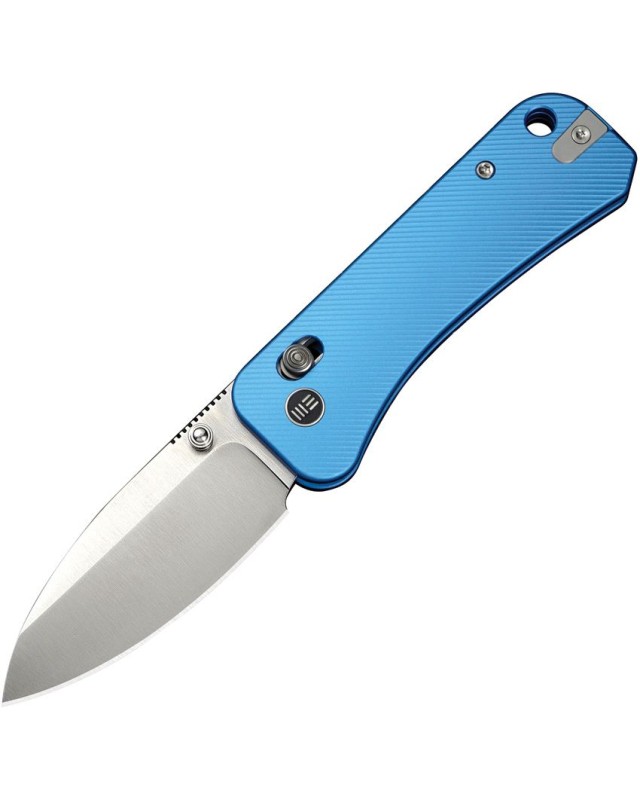 WE Knife Co Banter 2 Crossbar Lock S35VN steel satin finish blade Blue Aluminium handle