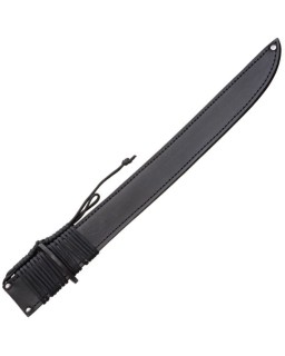 CONDOR Tool & Knives Tactana Sword 1075HC carbon steel black finish blade black micarta handle black leather sheath