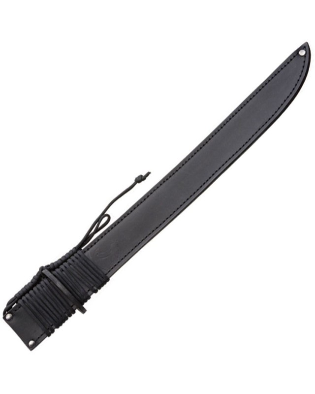 CONDOR Tool & Knives Tactana Sword 1075HC carbon steel black finish blade black micarta handle black leather sheath