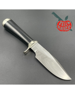 Randall Made Knives Sergeant's Model forged carbon steel nickel silver guard and pommel black micarta handle