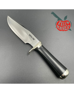 Randall Made Knives Sergeant's Model forged carbon steel nickel silver guard and pommel black micarta handle