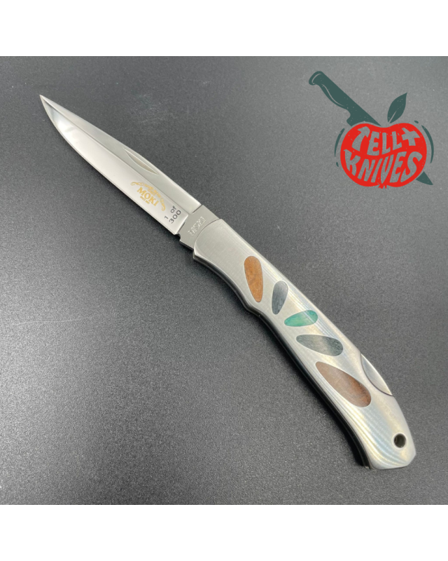 MOKI Limited Edition 2005 Knife of the Year brown leather pouch Wooden Presentation Box 1 of 300