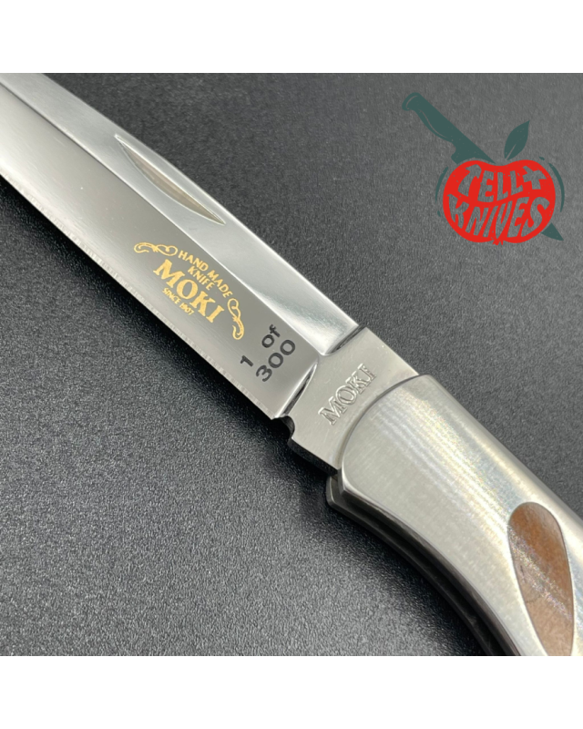 MOKI Limited Edition 2005 Knife of the Year brown leather pouch Wooden Presentation Box 1 of 300