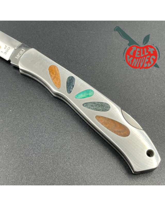 MOKI Limited Edition 2005 Knife of the Year brown leather pouch Wooden Presentation Box 1 of 300