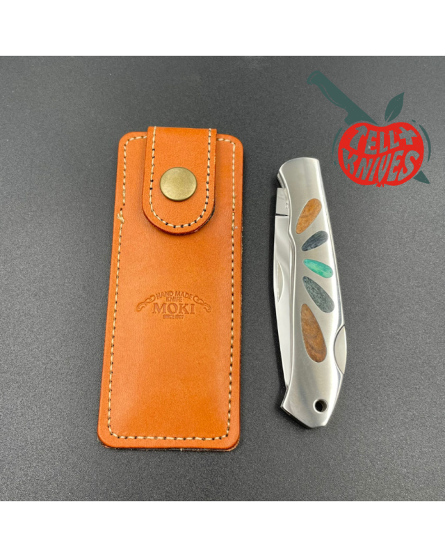 MOKI Limited Edition 2005 Knife of the Year brown leather pouch Wooden Presentation Box 1 of 300