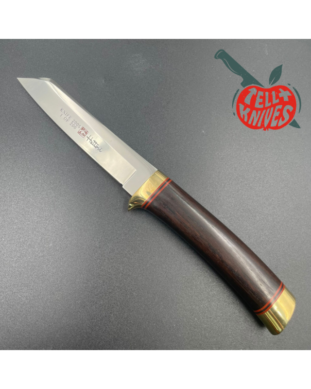 Hattori fixed blade "2005 Knife of the Year" Reverse Tanto 3717 VG-10 stainless steel brass guard and pommel ebony wood