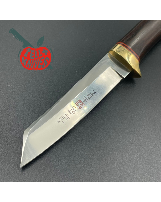 Hattori fixed blade "2005 Knife of the Year" Reverse Tanto 3717 VG-10 stainless steel brass guard and pommel ebony wood