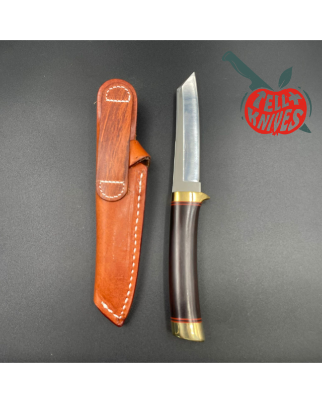 Hattori fixed blade "2005 Knife of the Year" Reverse Tanto 3717 VG-10 stainless steel brass guard and pommel ebony wood