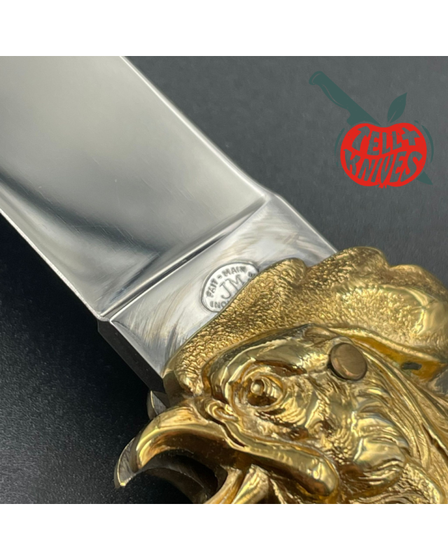 Jacques MONGIN Bicentenaire Révolution Française couteau pliant lame acier inox finition miroir mitres plaqué or manc