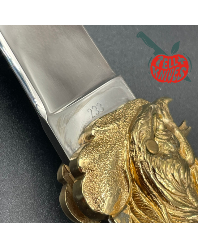 Jacques MONGIN Bicentenaire Révolution Française couteau pliant lame acier inox finition miroir mitres plaqué or manc