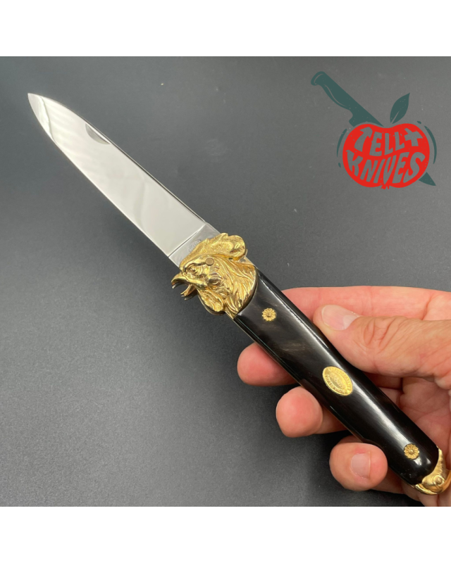 Jacques MONGIN Bicentenaire Révolution Française couteau pliant lame acier inox finition miroir mitres plaqué or manc