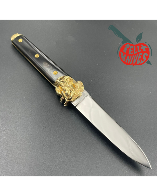 Jacques MONGIN Bicentenaire Révolution Française couteau pliant lame acier inox finition miroir mitres plaqué or manc