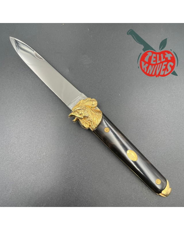 Jacques MONGIN Bicentenaire Révolution Française couteau pliant lame acier inox finition miroir mitres plaqué or manc