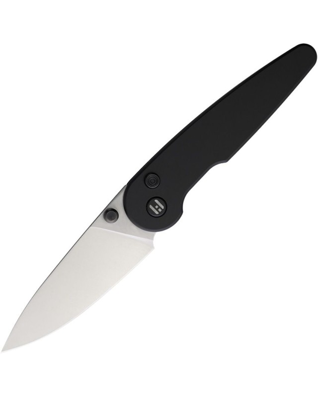 HIGHTRON Birdidi folding knife D2 steel satin finish blade Black aluminium handle Button Lock