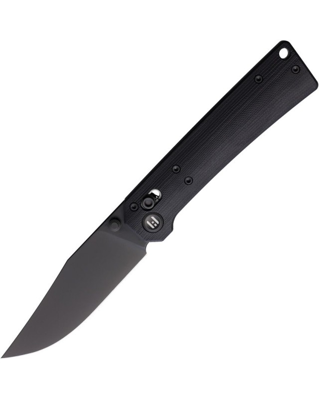 HIGHTRON Pathwright folding knife 14C28N steel black PVD coated blade Black G10 handle AXIS Lock
