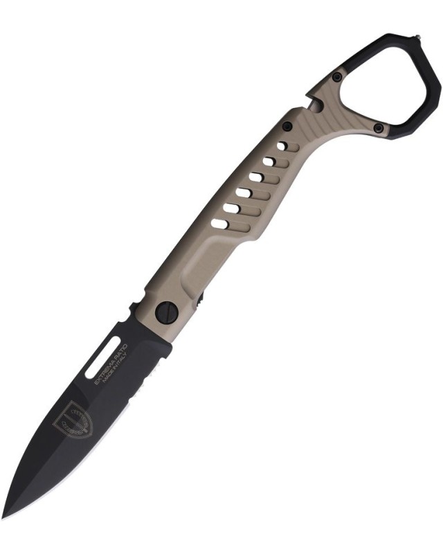 Extrema Ratio MH Stealth N690 steel black MIL-C-13924 burnished blade Tactical mud aluminium handle Linerlock