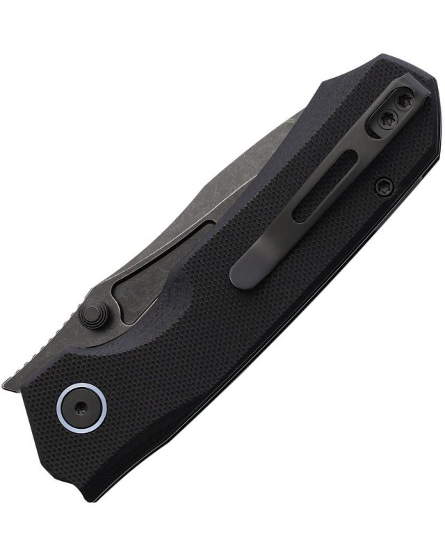 Rhino 14C28N steel black micarta handle button lock Rhino 14C28N steel black micarta handle button lock