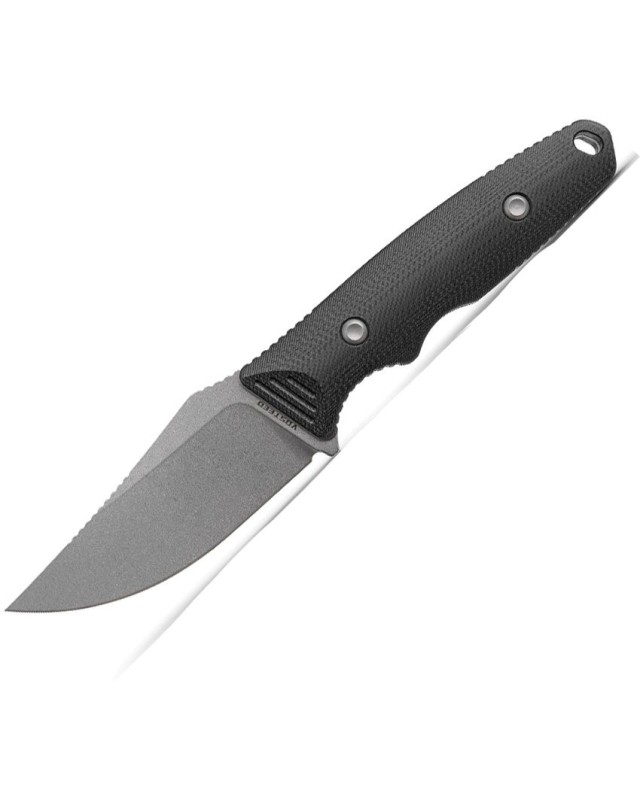 Vosteed H-Back full tang Fixed Blade 14C28N steel stonewash finish black G10 handle black kydex sheath
