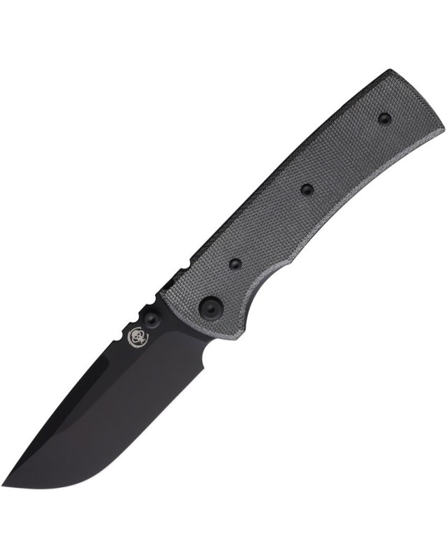 Chaves Knives Redencion Street Linerlock Elmax steel Black PVD coated Drop point blade Black Micarta handle