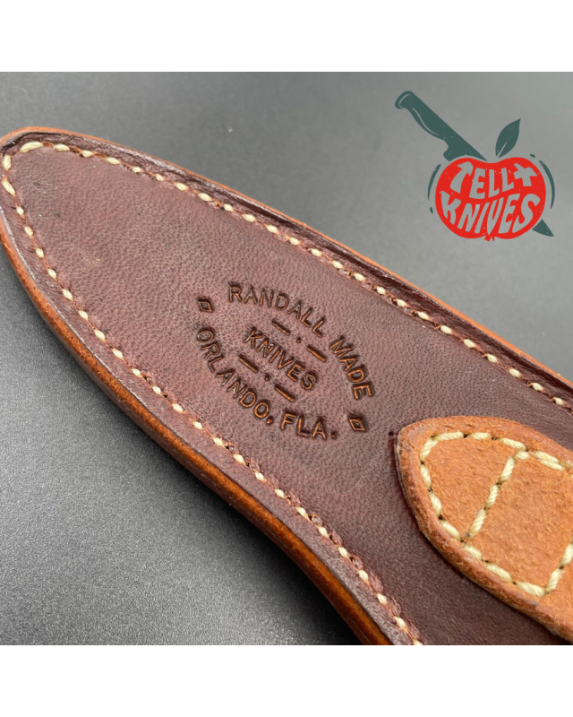 Randall Made Knives Model 26 - 4 Pathfinder forged carbon steel black micarta handle nickel silver guard and pommel brow