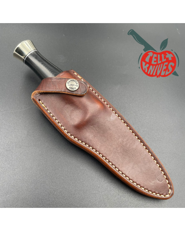 Randall Made Knives Model 26 - 4 Pathfinder forged carbon steel black micarta handle nickel silver guard and pommel brow