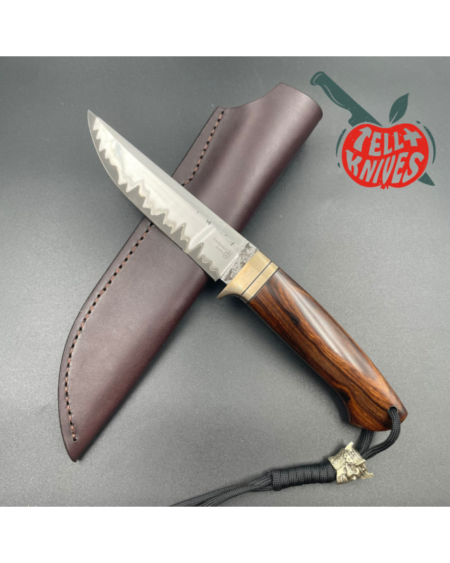 Sergey Shidlovskiy Custom Knives Model Hunter Classic Laminate forged REX121 & N690 stainless steel silver nickel guard