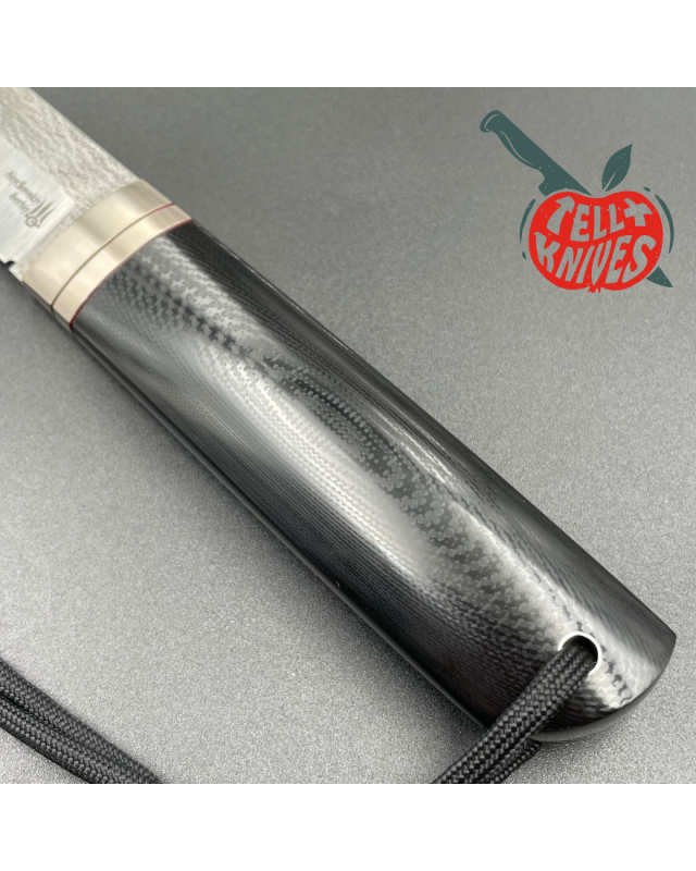 Sergey Shidlovskiy Custom Knives Model Classic Tanto forged Bohler N690 stainless steel polished black G10 handle