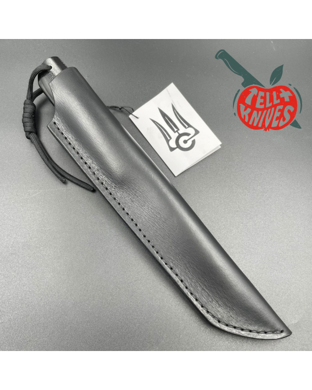 Sergey Shidlovskiy Custom Knives Model Classic Tanto forged Bohler N690 stainless steel polished black G10 handle