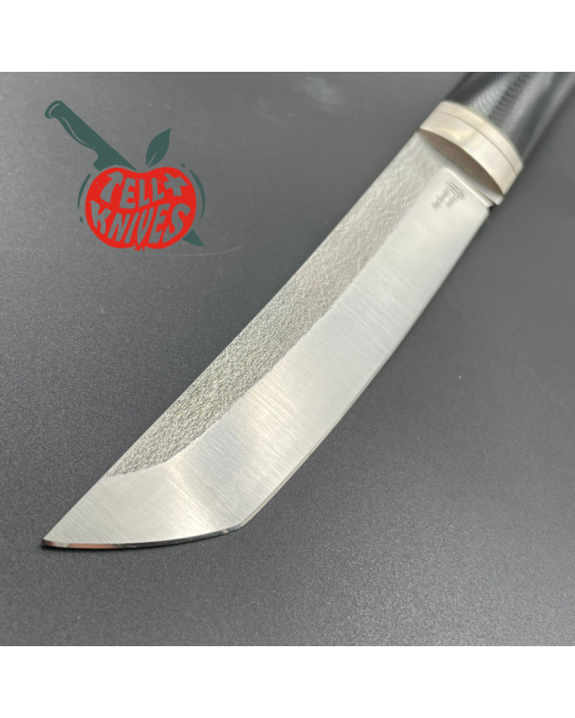 Sergey Shidlovskiy Custom Knives Model Classic Tanto forged Bohler N690 stainless steel polished black G10 handle